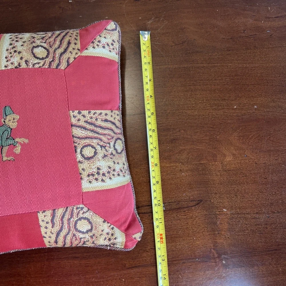 Dakotah Embroidered Monkey Throw Pillow Safari‎ Jungle Boho Decor